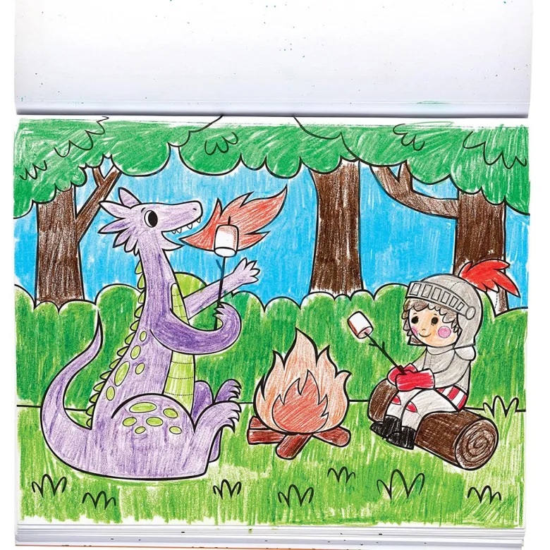 Ooly Coloring Book, Knights & Dragons