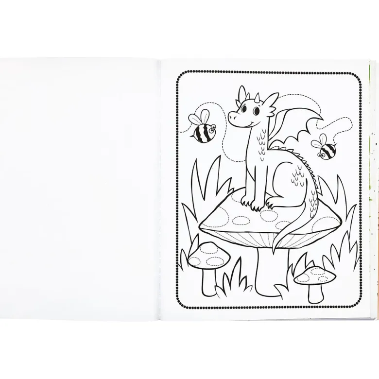 Ooly Coloring Book, Knights & Dragons