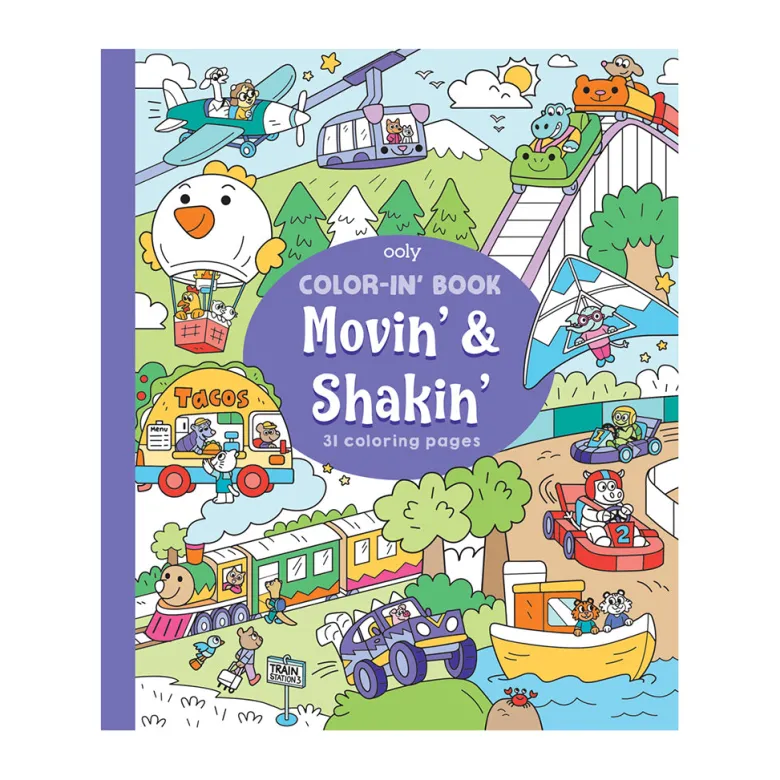 Ooly Coloring Book, Movin' & Sharkin'
