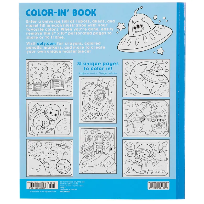 Ooly Coloring Book, Outer Space Explorers