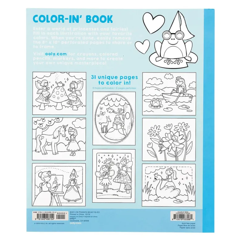 Ooly Coloring Book, Princesses and Fairies