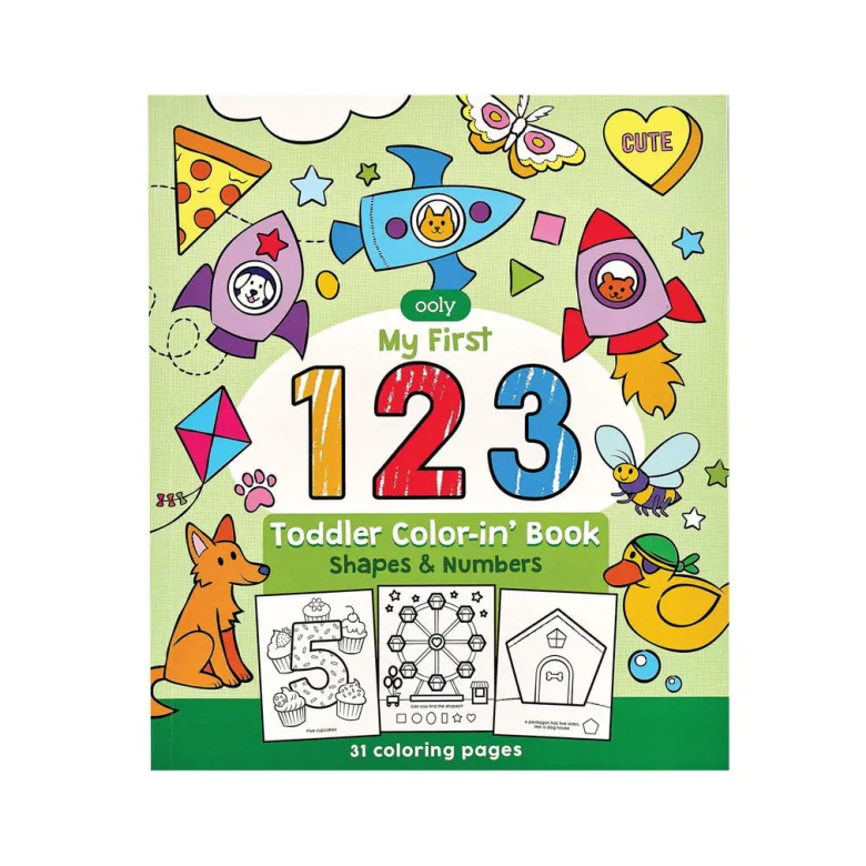 Ooly Coloring Book, Shapes and Numbers