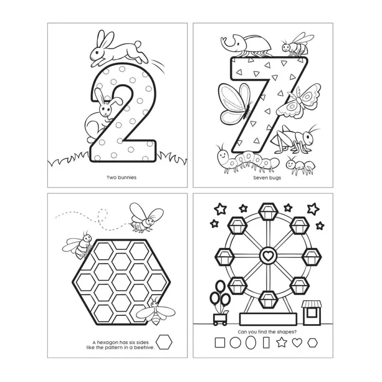 Ooly Coloring Book, Shapes and Numbers