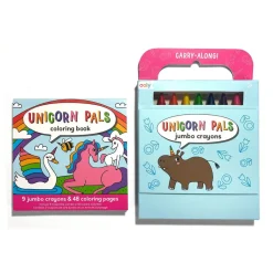 Ooly Crayons and Coloring Book - Unicorn Pals - Carry Along