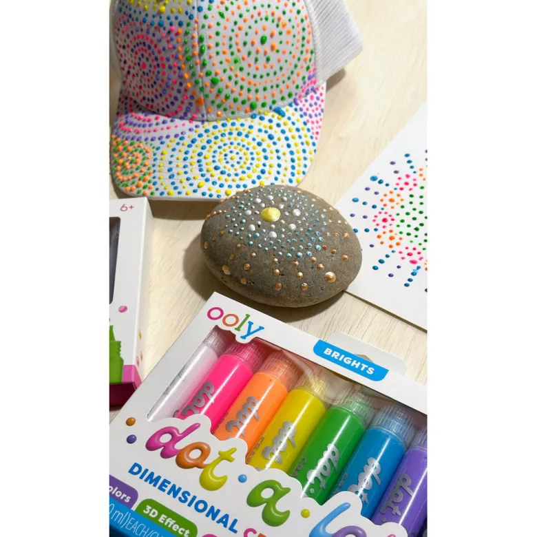 Ooly 3D Effect Dot Painting – Set of 8 - Dot-a-Lot Bright