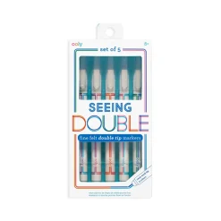 Ooly Double-Ended Felt Tip Markers with Fine Tips – Pack of 5
