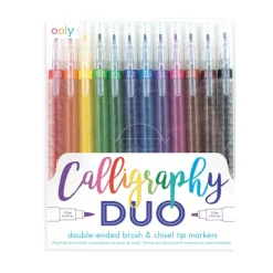 Ooly Duo Calligraphy, 12 Double-Ended Calligraphy Pens