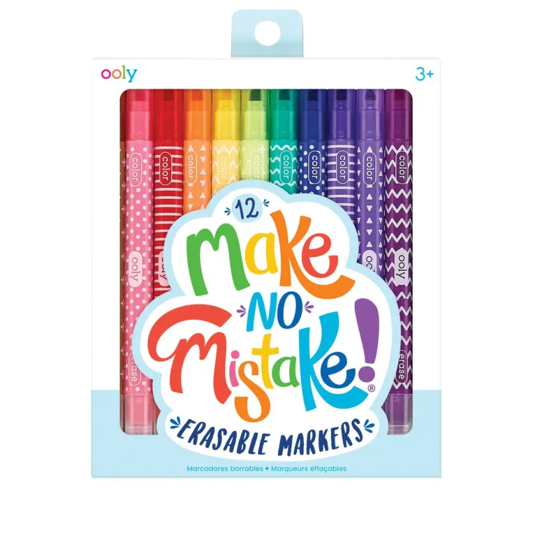 Ooly Erasable Markers, Set of 12 - Make No Mistake
