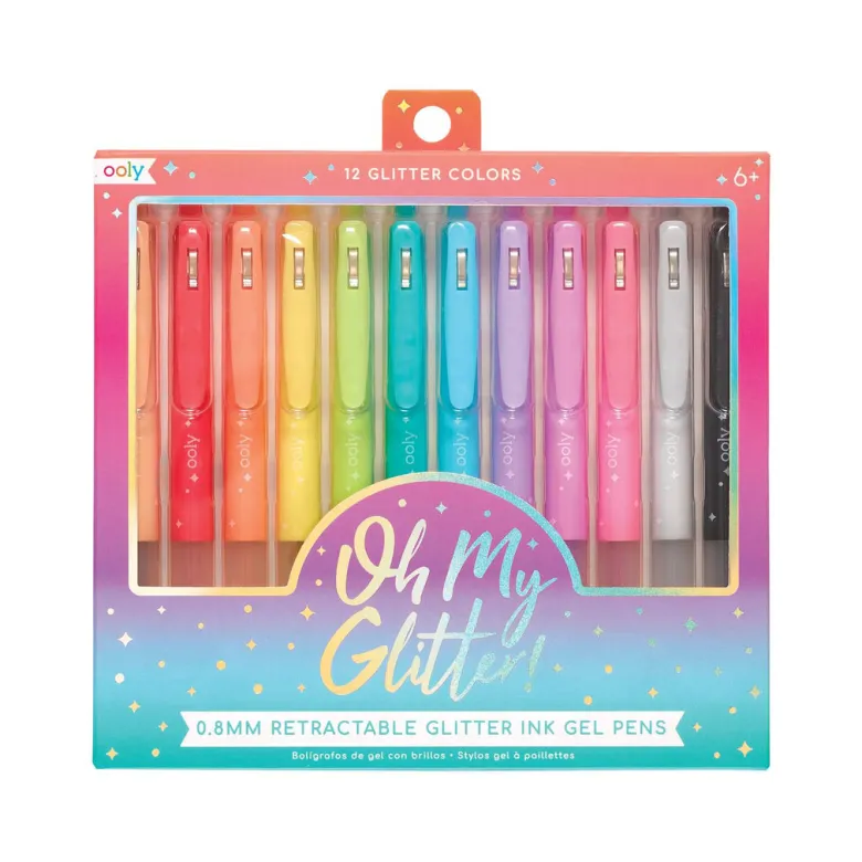 Ooly Gel Pens Set of 12, Oh My Glitter