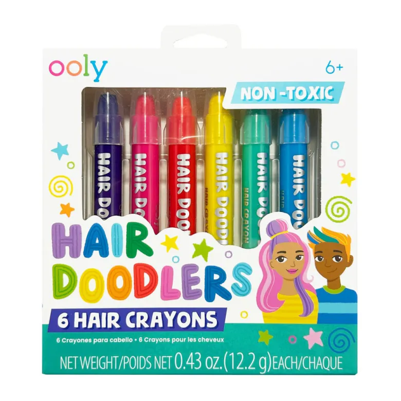 Ooly Hair Color Set, 6 Pieces, Hair Doodlers