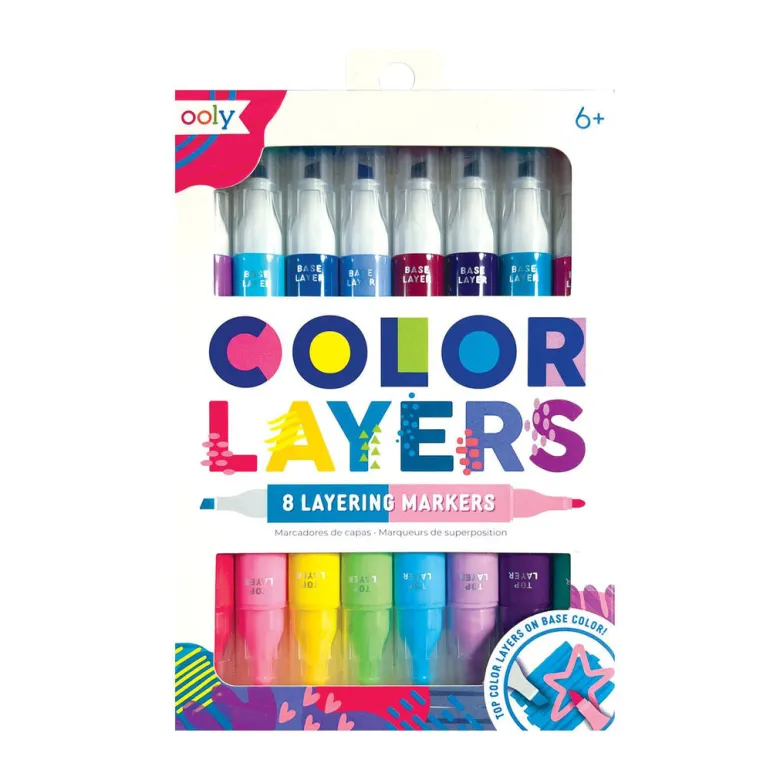 Ooly Marker Set, 8 Pieces, Double-Sided - Layered Creativity