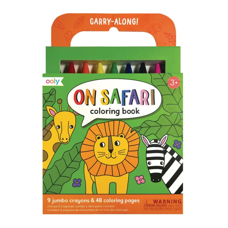 Ooly Safari Crayons and Coloring Book