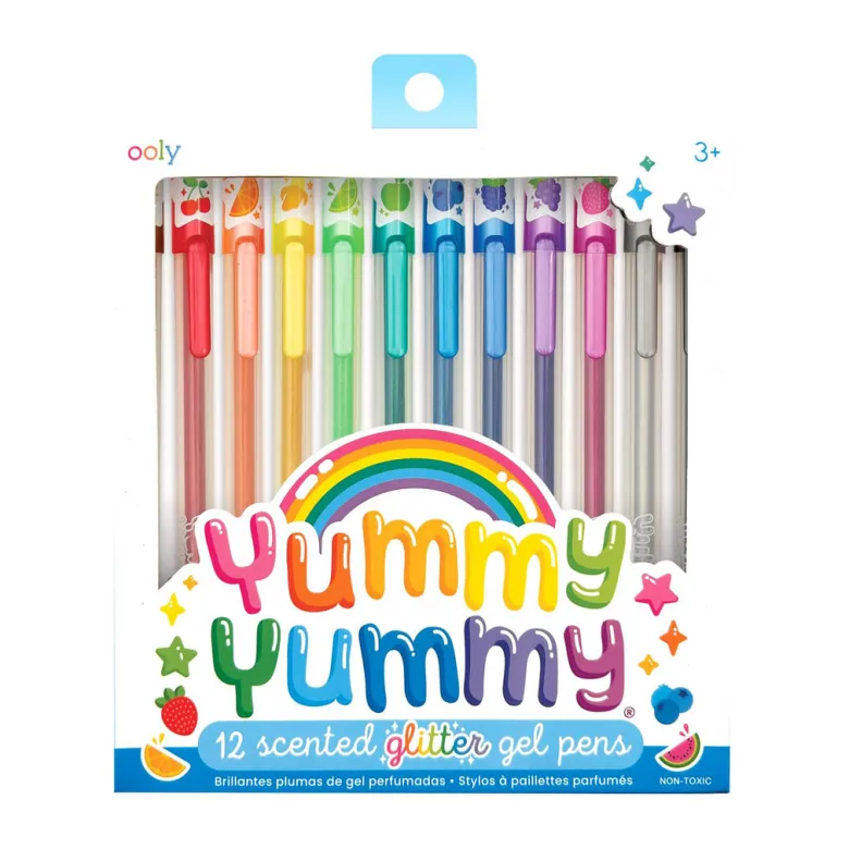 Ooly Scented Gel Pens, Set of 12, Yummy Yummy Glitter