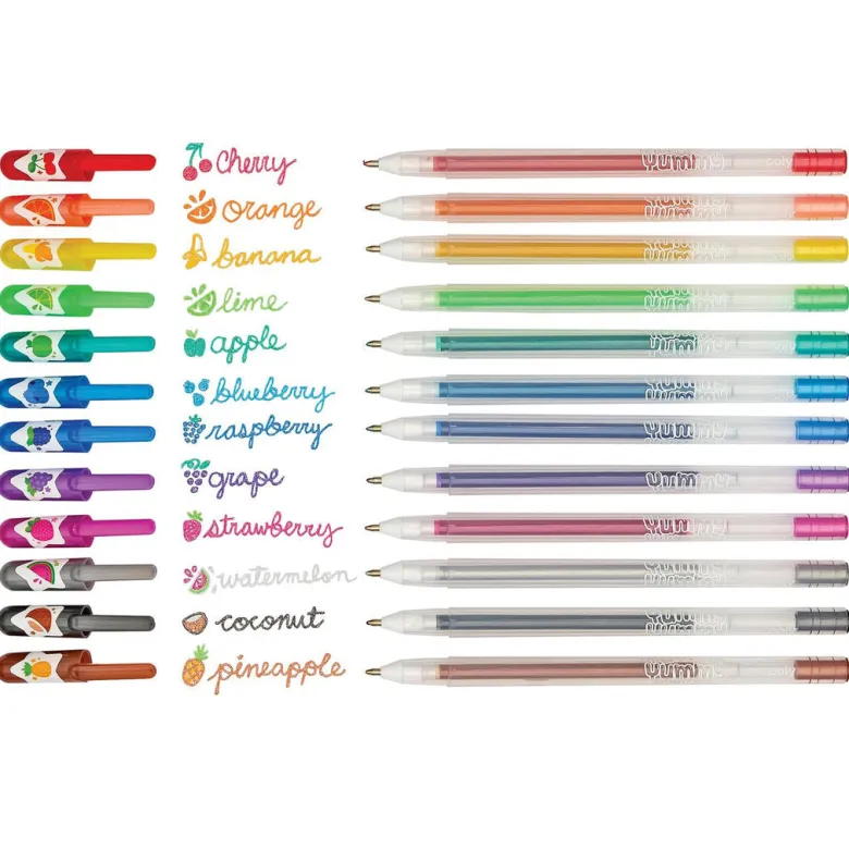 Ooly Scented Gel Pens, Set of 12, Yummy Yummy Glitter