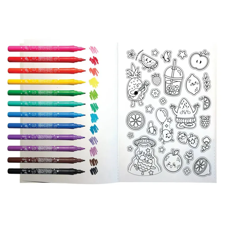 Ooly Scented Markers with Coloring Book, Yummy Yummy