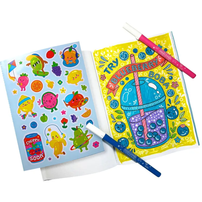 Ooly Scented Markers with Coloring Book, Yummy Yummy