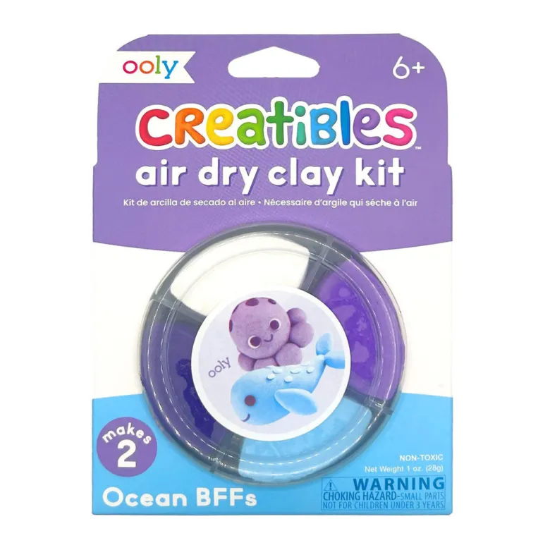Ooly Self-Hardening Clay - Ocean BFFs 4 Colors - Creatibles