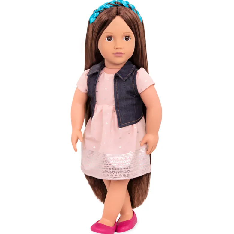 Our Generation dukke, Kaelyn m. hår der vokser - 46 cm