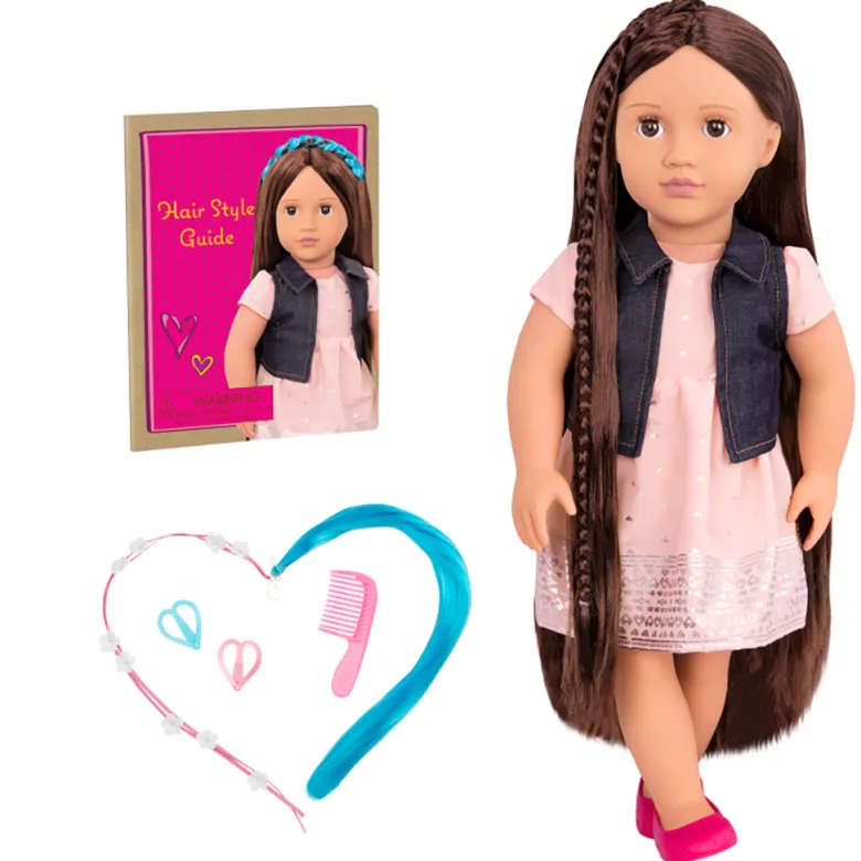 Our Generation dukke, Kaelyn m. hår der vokser - 46 cm