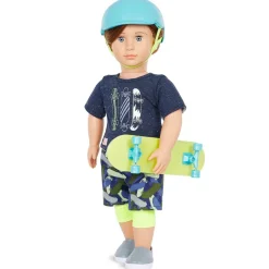 Our Generation dukke, Theodore m/ skateboard - 46 cm