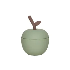 OYOY Æble Cup with Lid and Straw, Green