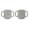 OYOY Kappu Cup, Children's Tableware, Set of 2 Cups - Clay/ Pale Mint