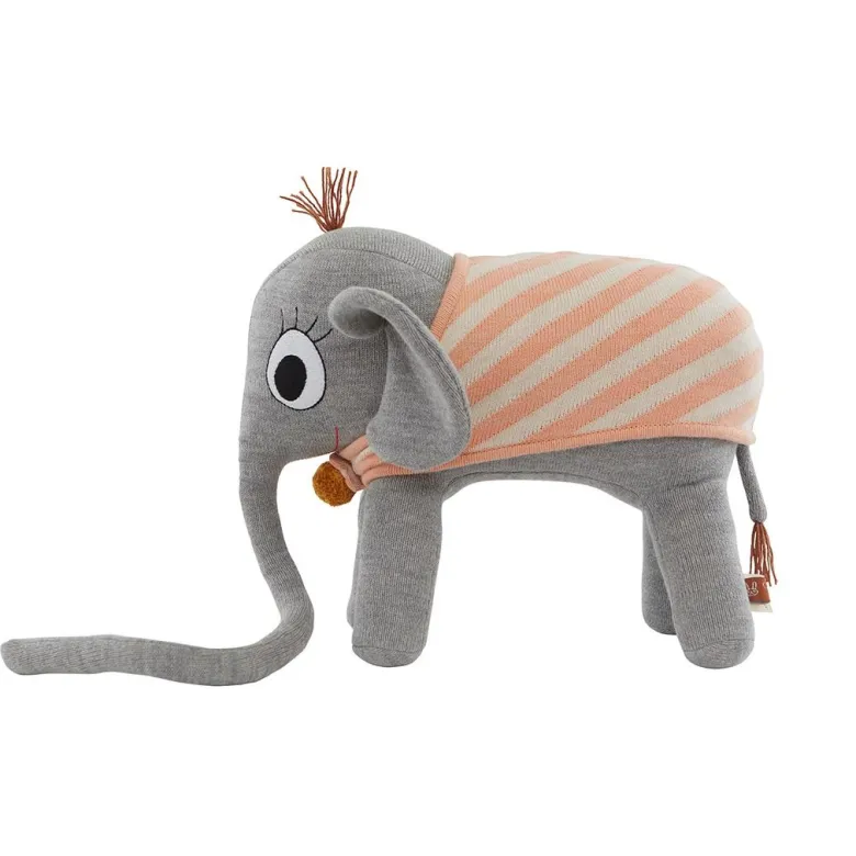 OYOY Plush Toy, Ramboline Elephant - Grey