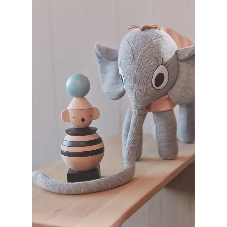 OYOY Plush Toy, Ramboline Elephant - Grey