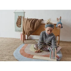 OYOY Wooden Toy, Abacus Rainbow Bead Frame - Nature