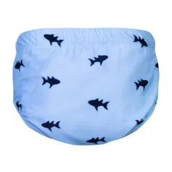 Petit Crabe UV Swim Diaper Pants, Leo Blue Fish - Ages 0-3 Years