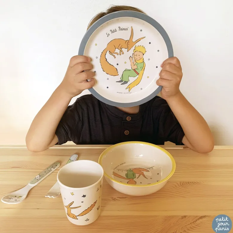 Petit Jour Paris Children's Dinner Set in Gift Box with 5 Pieces, The Little Prince - Blue