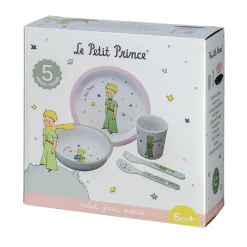 Petit Jour Paris Children’s Tableware Gift Set, 5 Pieces – Den lille prins, Pink