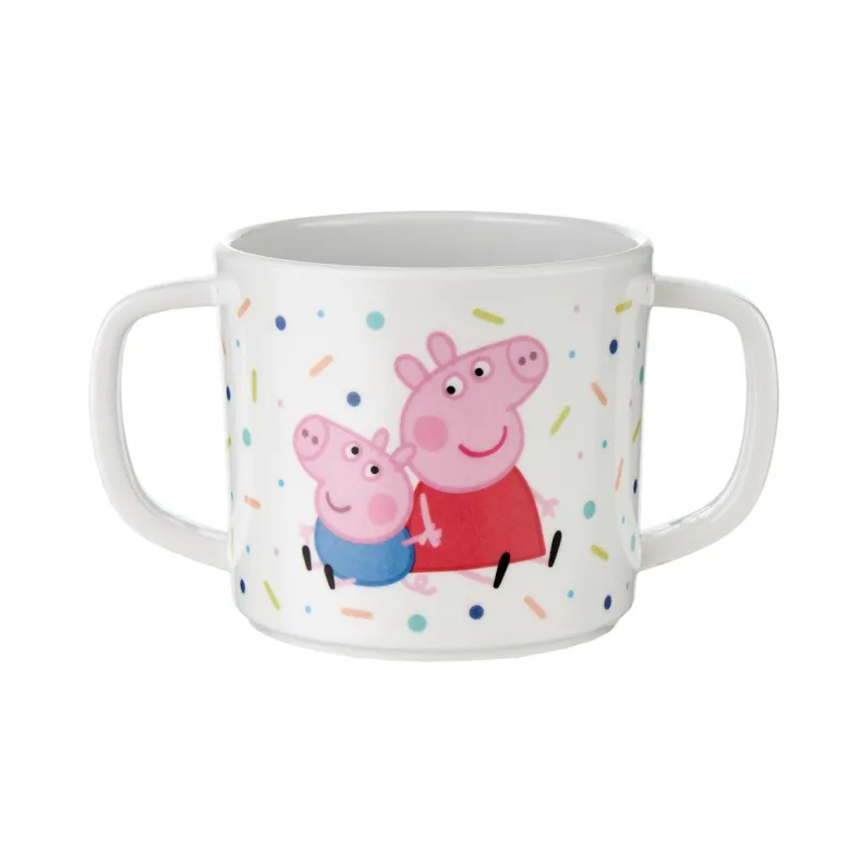 Petit Jour Paris Melamine Cup with 2 Handles, Peppa Pig
