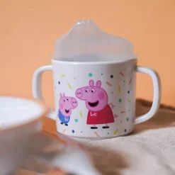 Petit Jour Paris Melamine Cup with 2 Handles, Peppa Pig