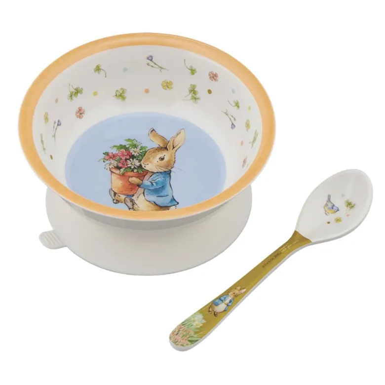 Petit Jour Paris, Peter Kanin Bowl with Suction Cup and Spoon