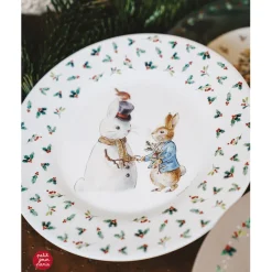 Petit Jour Paris, Peter Rabbit Flat Plate, Christmas - Snowman