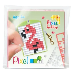 Pixel Mosaic Starter Set, Keyring – Flamingo