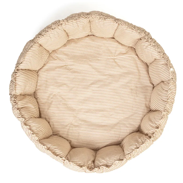 Play&Go Bloom, 3-in-1 Baby Blanket, Organic - Stripes Brown