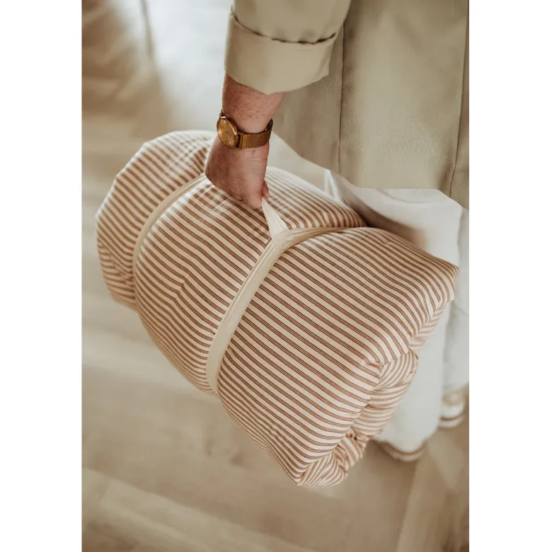 Play&Go Bloom, 3-in-1 Baby Blanket, Organic - Stripes Brown
