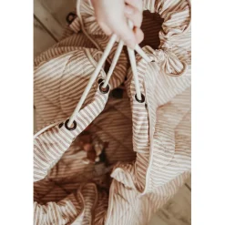 Play&Go 2-in-1 Baby Blanket, Organic - Stripes Brown