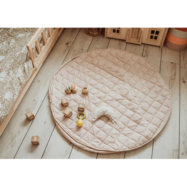Play&Go 2-in-1 Baby Blanket, Organic - Stripes Brown