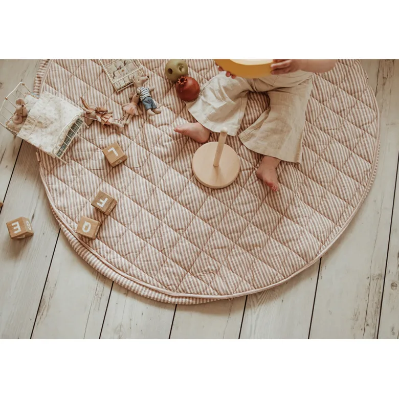 Play&Go 2-in-1 Baby Blanket, Organic - Stripes Brown