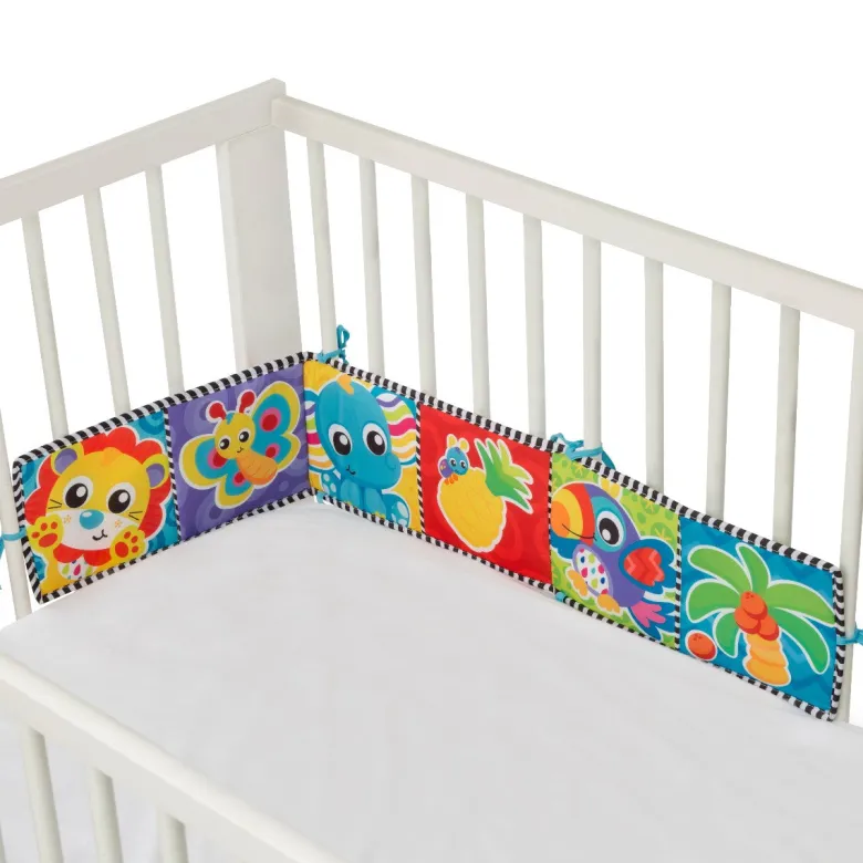 Playgro Activity Toy: Reversible Tummy Time Fabric Book with Mirror