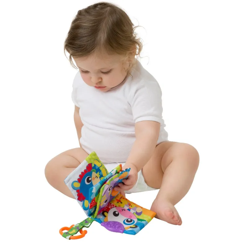 Playgro Baby Toy, Farmyard Teething Book with Hanger