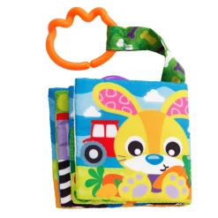Playgro Baby Toy, Farmyard Teething Book with Hanger