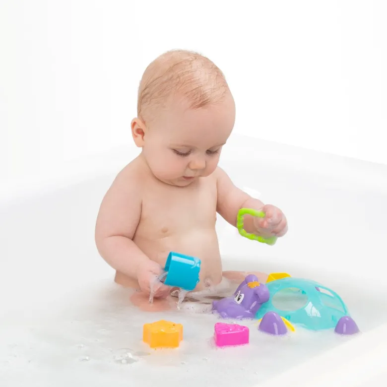 Playgro Bath Toy, Floating Hippo - Shapes