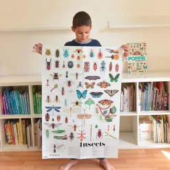 Poppik Paper Sticker Mosaic, Poster and 44 Stickers - Insects