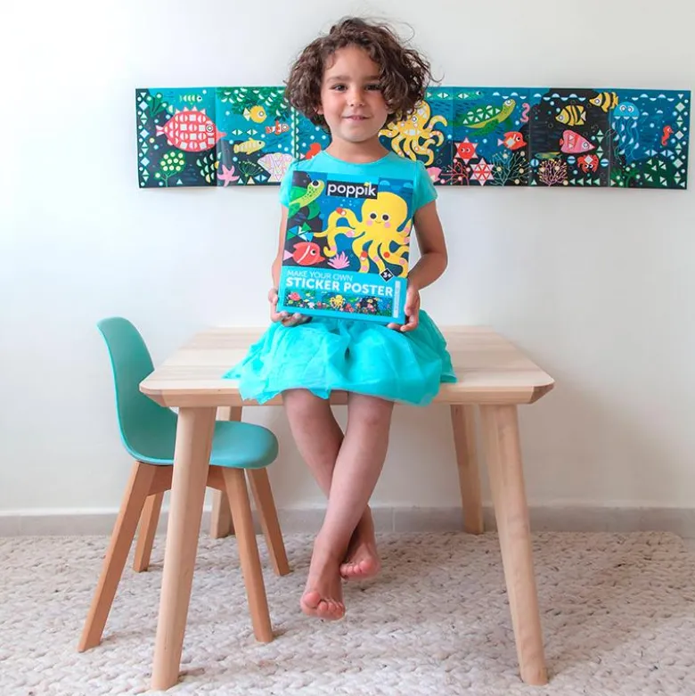 Poppik Paper Sticker Mosaic Poster with 750 Stickers – Aquarium