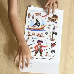 Poppik Paper Sticker Mosaic, Mini Poster and 30 Stickers – Pirate