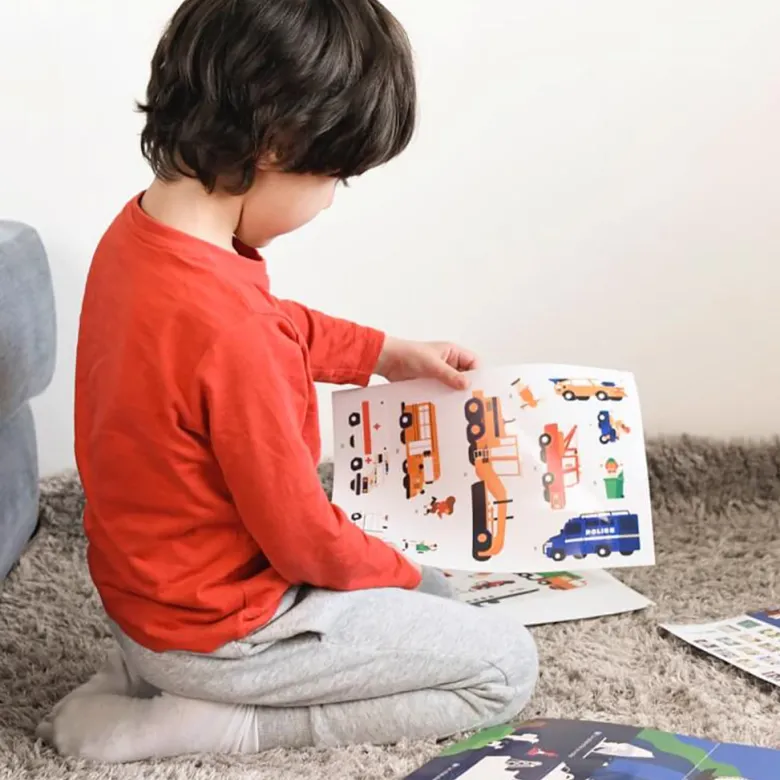Poppik Sticker Mosaic in Paper, Poster and 44 Stickers - Vehicles